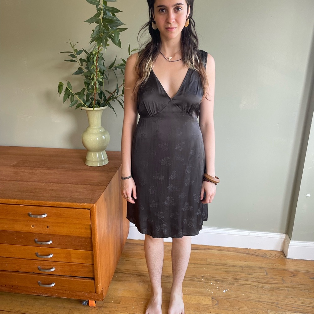 American Vintage Elegant Charcoal Dress